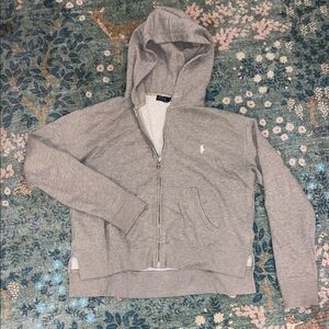 Ralph Lauren Gray Zip-Up women’s hoodie